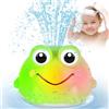 Withosent Giochi Bagnetto Neonato, Rana Giochi Vasca da Bagno Bambini Spruzzo d'Acqua Automatico, Giochi per Bagnetto con luce a LED, Giocattoli da o Piscina per 1 - 6 Anno
