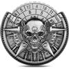 Keller & Weber Teschio Roulette Dadi Spinner, 7-in-1 Metallico Spinner Dadi DND, Teschio Fidget Spinners, Regali di D&D con Sacchetto Regalo Logo Drago, Giochi di Ruolo, Accessori per Giochi da Tavolo, Argento Scuro