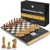 MILLENNIUM Computer per scacchi MILLENNIUM ChessGenius Pro Wood Edition - Elegante look in legno con pezzi in vero legno, facile da usare, ideale per i giocatori per hobby con funzioni di apprendimento AI