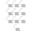 Tbest 10 Set Action Figure Stand Acrilico Trasparente Anime Figure Espositore Supporto Supporto Base
