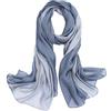 Sawekin Sciarpa da donna Stola Foulard Estate Gradiente di colore Stola per abito da sera festivo matrimonio sposa sciarpa di seta/sciarpa di cotone tutto l'anno, blu/grigio, Taglia unica