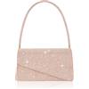 Toptime Borsa da sera formale pochette per donna signora ragazza glitter borse asimmetrica con patta borsa a tracolla per festa di nozze, Oro rosato