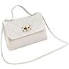 Disparatte Borsa da donna bianca elegante piccola, a tracolla a spalla tipo Crossbody, design elegante classico con chiusura metallica, ideale per feste, eventi, matrimoni, cena o uso quotidiano
