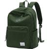 VASCHY Zaino Donna, Zaino Uomo Casual Zaino da Viaggio Zaino Università Vintage Zaino Scuola Grande Zaino PC 15.6 Pollici Zainetto Classico Impermeabile Lavoro Verde Scuro