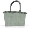 reisenthel Cestino della spesa robusto con ampio spazio di archiviazione e pratica tasca interna - Design elegante e impermeabile, telaio Twist Sage