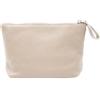 FrasiBags Beauty Case da Viaggio in Vera Pelle, Beauty Case Donna, Pochette per Trucchi Donna, Trousse Astuccio da Viaggio, Organizer Trucchi Made in Italy (Beige)