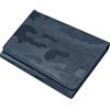 TECHMADE ETRES Portafoglio Magnetico Flat Camouflage - 5 Slot Carte + Tasca Contanti - Protezione RFID, Ultra Slim, Funzione Stand per Smartphone - Anello Adattatore Magnetico Incluso (Blu Cam)