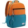 VASCHY Zaino Bambino, Leggero Colorato Zainetto Scuola Elementare con Cinturino Petto Fibbia per Viaggio, Campeggio e Tempo Libero, 3‑8 Anni Verde Arancio