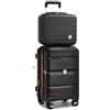 Sea choice Valigia da Viaggio Espandibile Leggera Trolley e Beauty Case | Rigide Cabina Bagaglio a mano,4 Doppie Ruote a 360°,Chiusura TSA,Maniglia Telescopica,Ultra Resistente,Design Elegante