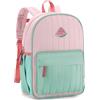 VASCHY Zaino Bambina, Zaino Scuola Elementare Bimbi 11L Zainetto Asilo Bambina 4-6 Anni Rosa Verde