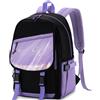 VASCHY Zaino Bambina, Zaino Scuola Elementare Bambina Zainetto Bambina Grande Zainetto Asilo Leggera Zaino Bimba 3-6 Anni Zaino da Viaggio/Campeggio Nero Viola
