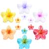 Kavya Flower Hair Clip per capelli in plastica, 12 pezzi, clip per capelli in acrilico, multicolore, per donne e ragazze