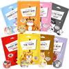 TaimeiMao 8 Pezzi Maschere Viso Bambina, Maschere Viso Animali, per Azione Idratante | Detergente, Kit Skin Care Bambina