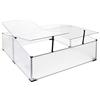 Wiltec Mini serra in policarbonato trasparente e alluminio 100x120x40cm, tetto 4 aperture