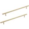SZLXJMFL Maniglie per Mobili da Cucina Oro, maniglie per ante Lunghe Ottone Solida | Lunghezza: 50-1000mm Maniglie per Armadio Dorate Maniglie per Cassetti Moderni, 2pz Maniglie per Armadietti-600mm/23.6in