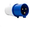 SENRISE Spina e presa industriale blu MASO 32A 220v IP44 Spina e presa a muro per siti industriali a 3 pin Presa impermeabile IP44 per connettore 2P + terra maschio/femmina (#023)