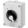GEWISS - GW70401P Sezionatore Rotativo, Hp, Comando, Cassetta in Materiale Isolante, 16A 2P, Manopola Nera Lucchettabile, IP66/67/69