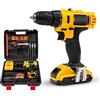 BAIYITONGDA Set trapano Avvitatore a Batteria da 21V, Mandrino Autoserrante da 3/8, Trapano con Batteria e Caricabatterie Inclusi, 2 Velocità Variabili, 25+1 Impostazioni di Coppia