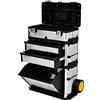 vidaXL Trolley Porta Utensili 2 Cassetti 2 Vani Strumenti Garage Portattrezzi
