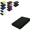 EXKLUSIV HEIMTEXTIL Lenzuolo con angoli elasticizzati in diverse misure e colori, Spugna, nero, 140 - 160 x 200 cm
