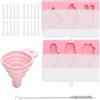 DHWEKU Stampi per Ghiaccioli in Silicone, 2 Stampi per Gelato con 20 Bastoncini, Fai da Te Forma Popsicle Senza BPA per Bambini e Adulti,con Coperchio e Imbuto