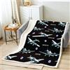 Loussiesd Coperta in pile aereo per sedia divano aerei decorazione pista moderna Sherpa coperta ultra morbida microfibra fredda aviazione coperta sfocata doppia 150 x 179 pollici