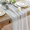 Artoid Mode Bianco perla garza, runner da tavola 70 x 300 cm, decorazione da tavolo da cucina per interni, vacanze,, matrimonio, compleanno, decorazione per feste