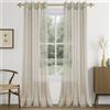 CUTEWIND Tende Trasparenti per Interni Tende Moderne per Soggiorno 2 Pezzi 140x245 CM Tenda Beige con Anelli per Camera da Letto Salotto Eleganti Sala Tende da Interno Tende per Casa