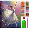 ARTULIO Diamond Painting Kit Completo - Ballando la ballerina in una splendida posa - 30x40cm - Pittura Diamante Fai da Te, Diamond Painting Kit 5D DIY