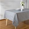 JEMIDI Tovaglia Plastificata Rettangolare - Cerata Impermeabile e Antimacchia - Copritavolo in PVC - Copri Tavolo di Plastica Grigio - Uso Esterno e Interno - 140 x 180 cm