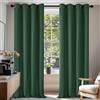 Deconovo Coppia di tende oscuranti con occhielli per soggiorno, 55 x 87 cm, colore: Verde foresta