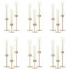 NUPTIO Verre Porta Candele Portacandele Centrotavola Cilindri À Bougies | Lot de 18 Clair Cylindrique Centres de Table de Mariage Décoration de Table de Salle À Manger pour Cheminée Natalizio