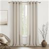 MRTREES Tende Lino Beige Semioscuranti per Interni Camera da Letto Moderna Tende Soggiorno Bellissime Moderne Salotto Eleganti Casa 2 Pezzi 140x245cm Tenda con Anelli da Interno