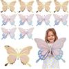 LUTER 12pz Grandi Decorazione Farfalle 3d, Decorazione da Parete Farfalla 3D con 50pz Adesivi di Perle Decorazione da Parete Farfalla Gigante per Compleanno Baby Shower Matrimonio