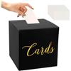 GIDWRIY Cassetta Porta Buste 22X22X22 cm,Cassetta Soldi Matrimonio,Scatola Porta Lettere Compleanno,Scatola Di Carte Di Nozze In Carta,Scatolas per Biglietti con Fessura,Money Box Wedding Box Cards