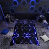 Homemissing Honeycomb Geometric Blu e Nero Esagonale Copripiumini Bambini e Adolescenti Honeycomb Copripiumone Morbido 1 Federa Set Copripiumino 135x200cm