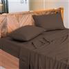 NARCISO - Lenzuola Matrimoniali 100% Cotone Made in Italy, Completo Letto Matrimoniale Composto da 1 Lenzuolo Sotto con Angoli 180x200, 1 Lenzuolo Sopra 240x290, 2 Federe Cuscini 50x80cm (Fango)