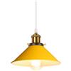 iDEGU Retrò Lampada a Sospensione 22cm Lampada da Soffitto Vintage in Metallo E27 Lampadario a Sospensione Moderno Stile Scandinavo Plafoniera per Cucina Soggiorno Caffè Cameretta (Giallo)