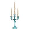 Fulenyi Candelabri a 3 Bracci, 3 in Vetro Trasparente, centrotavola per Decorazione Domestica, Matrimoni, Feste, Tavolo da Pranzo
