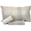 Bassetti completo lenzuola matrimoniali WELF in cotone (lenzuolo sopra + sotto con angoli + 2 federe) variante Beige