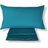 Bifulco Biancheria Malika Home Set Lenzuola Una piazza e mezza in Microfibra - Lenzuolo Sotto con Angoli 200x130 cm, Lenzuolo Sopra 285x180 cm, 1 Federa 52x82 cm - Made in Italy (Oceano)