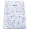 Linclalor Camicia da Notte Manica Corta in Maglina di Cotone Taglie Forti e calibrate Fino tg 64 Art.74466 (50, Bianco Azzurro)