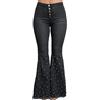 ZH8FCHAN Donna Zampa D'Elefante Casual Lunghi Stretch Jeans Larghi Bootcut Pantaloni in Denim Vita Alta Taglie Jeans da Lavoro Sportivi per Donna Jeans A Zampa con Decorazione Jeans Zampa Larga Donna