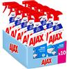 Ajax detersivo spray bagno splendente 10 Confezioni da 600 ml, Rimuove facilmente il 100% del calcare I Superfici del bagno brillanti I Detergente vegano* I flacone in plastica 100% riciclata
