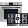 Kaiser EH 6339 + KG 9356 Turbo Stufa da incasso Autark XXL 86L, con pirolisi e AirFry, display touchscreen, manopola, piano cottura a gas in acciaio inox, 86 cm, 5 bruciatori da 3,8 kW WOK