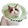 AQPET - Collare Elisabettiano Morbido per Gatti, animali, Plastica Flessibile e Leggera, Doppio Strato, Regolabile e Confortevole, Protezione Post-Operatoria e Ferite - Colore Verde, Taglia Medium