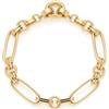 JEWELS BY LEONARDO Bracciale Clip & Mix Mathilde - Bracciale in acciaio inox dorato - Anello di collegamento per appendere charms - Catena massiccia - Lunghezza 18,5 cm - Regalo per donne - 024267