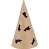 Décopatch NO068C - Un support en papier maché brun 20x20x50 cm, Bougeoir sapin avec étoiles filantes - Compatible avec bougie LED.