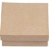 Décopatch BT086C - Un Lot de 4 supports en papier brun mâché 10x10x3,5cm, Boite carrée