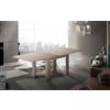 Dmora - Tavolo allungabile Otto, Consolle ausiliare da cucina, Tavolo allungabile, 100% Made in Italy, cm 90x90h75, Olmo perla